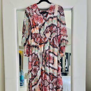 BRAND NEW MULTI COLORED MAXI DRESS BY INC.  Size PS, NEVER WORN.